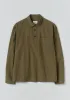Large Pocket Popover Stripe Shirt | Olive sold by TOAST