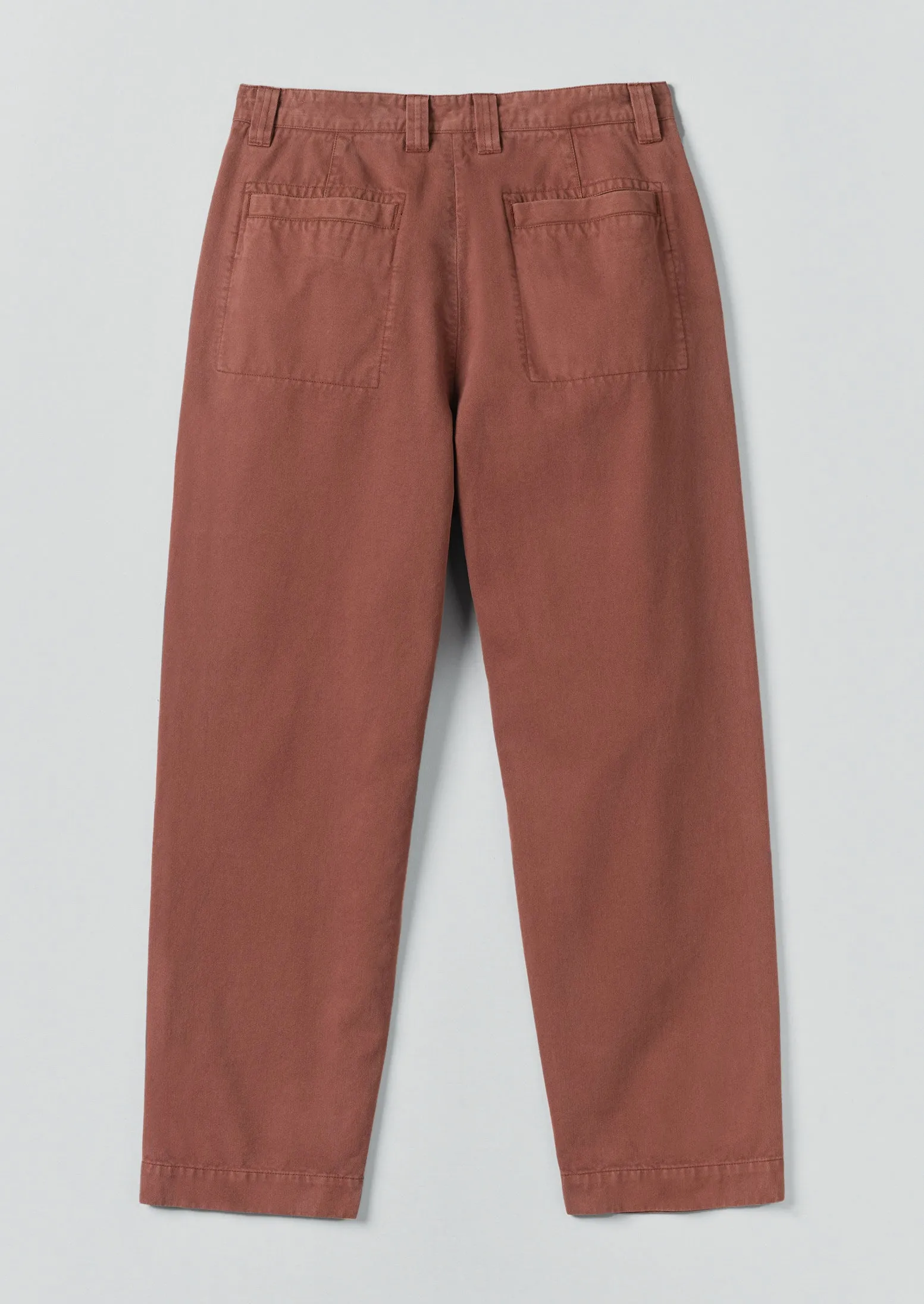 Otto Cotton Herringbone Pleat Trousers | Cacao sold by TOAST product image thumbnail 5