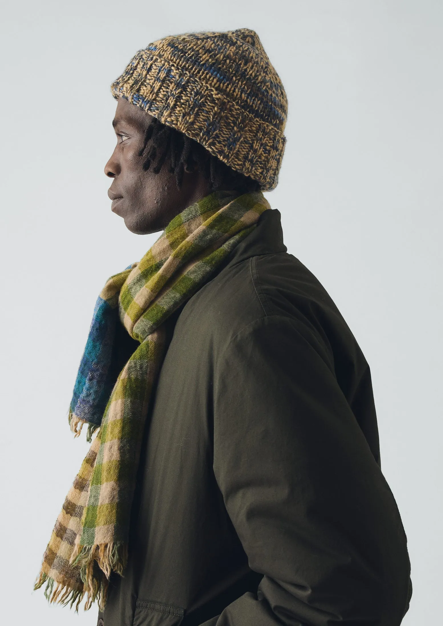 Hand Knitted Marl Beanie | Stone/Midnight sold by TOAST product image thumbnail 3