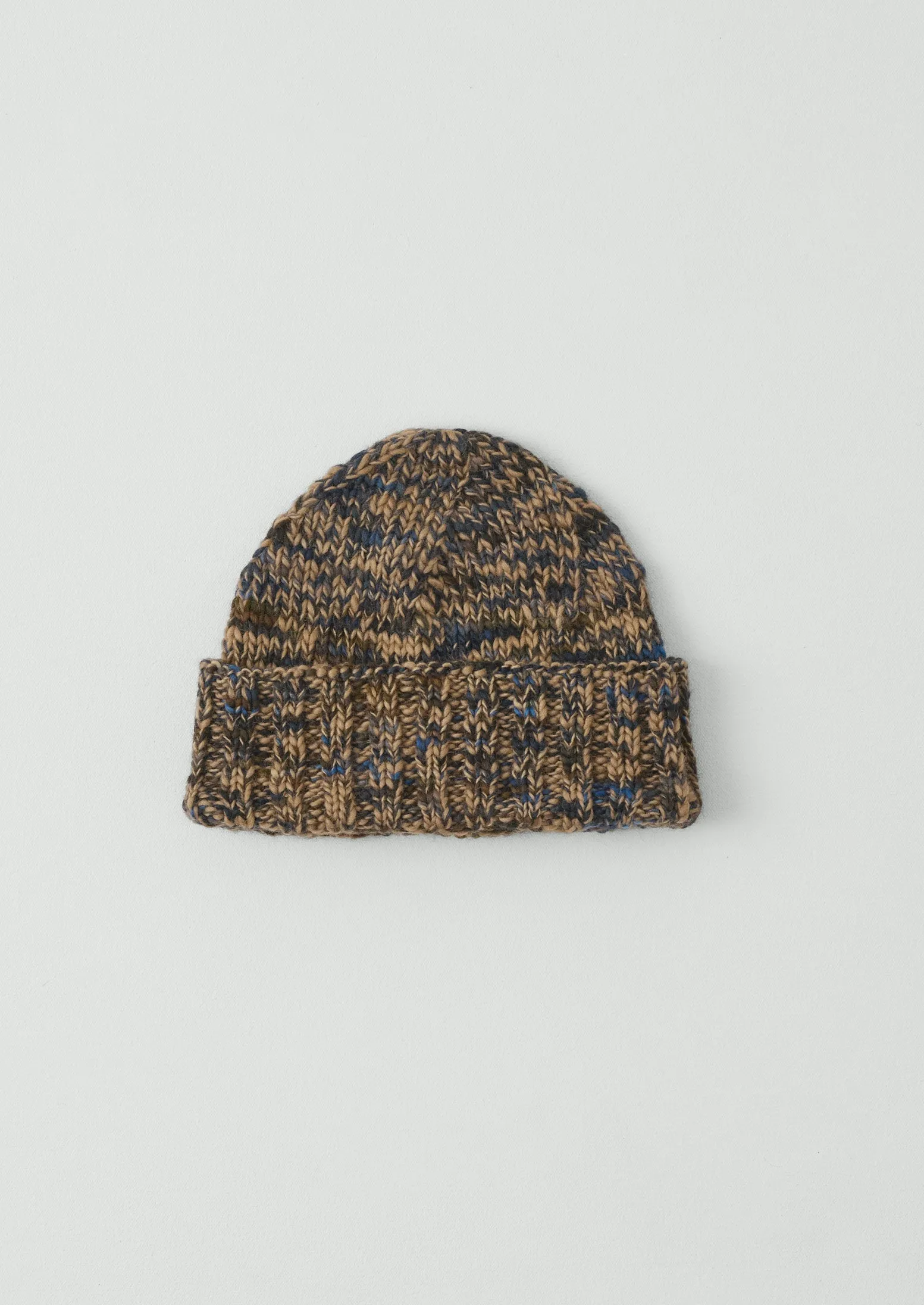 Hand Knitted Marl Beanie | Stone/Midnight sold by TOAST