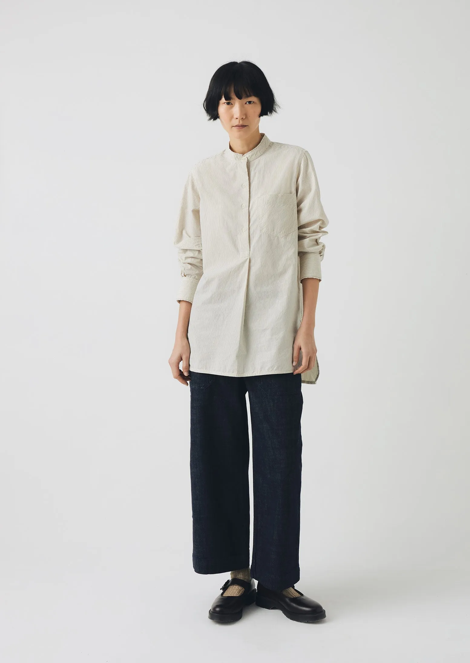 Taro Stripe Shirt | Sunwashed Blue sold by TOAST product image thumbnail 3