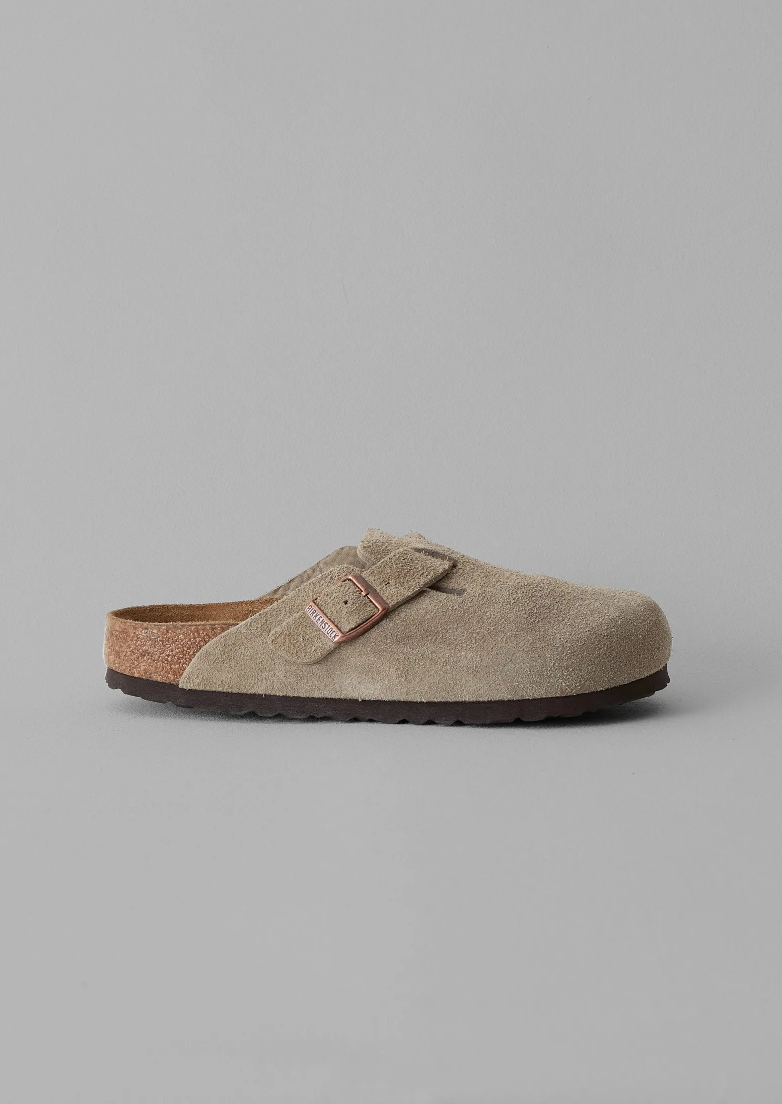 Birkenstock Suede Boston Clogs | Taupe sold by TOAST product image thumbnail 2