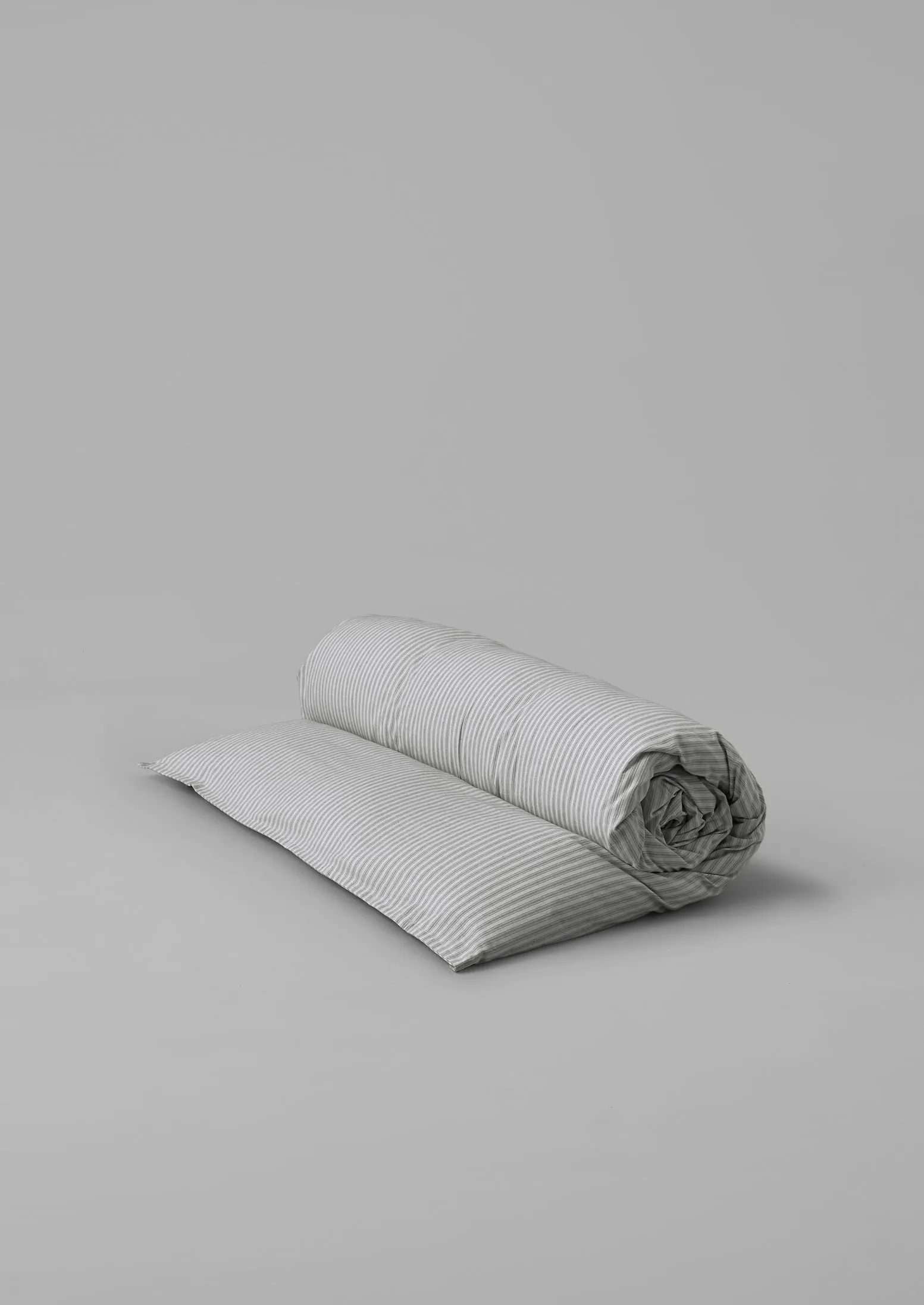 Organic Cotton Ticking Stripe Duvet Cover | Ecru/Graphite sold by TOAST