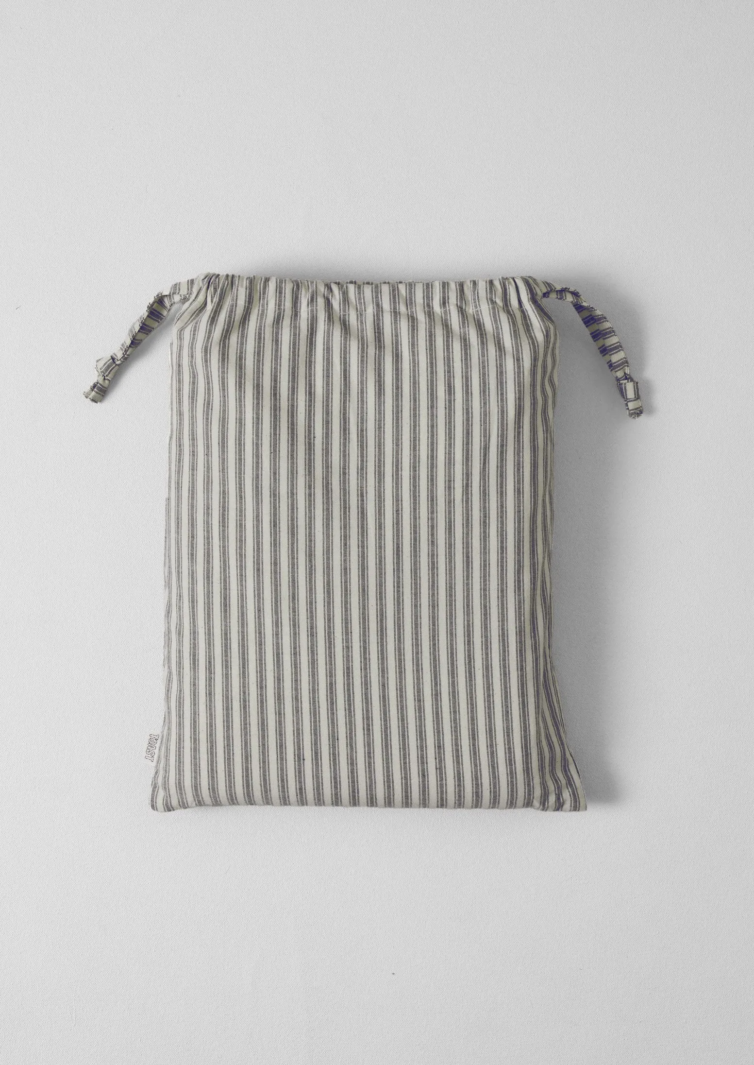 Organic Cotton Ticking Stripe Duvet Cover | Ecru/Graphite sold by TOAST product image thumbnail 5
