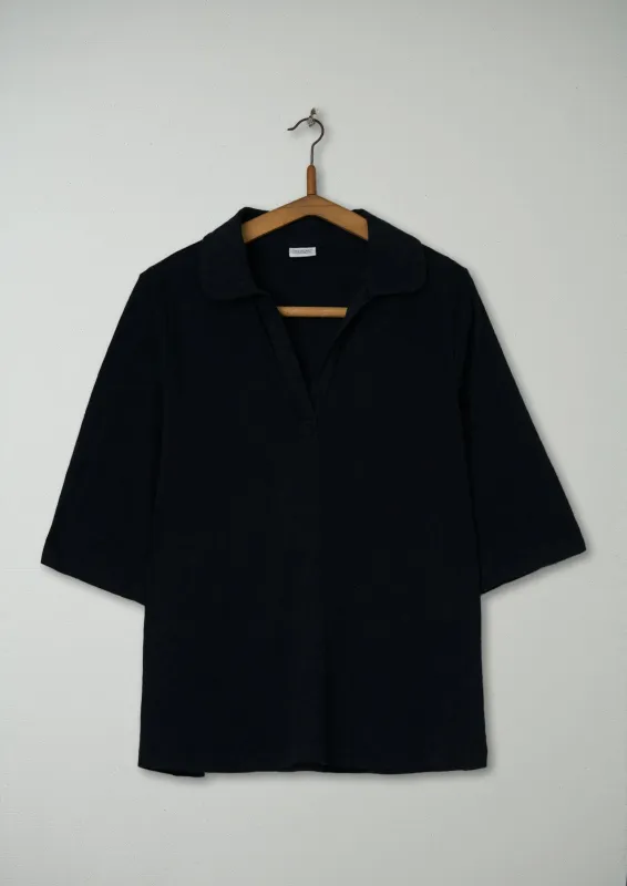 Reworn Round Collar Tee Size XS (091) | Carbon Black sold by TOAST
