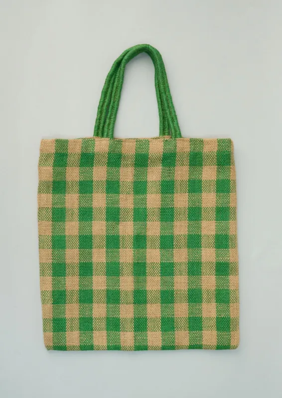 Reworn Check Jute Bag (019) | Multi sold by TOAST