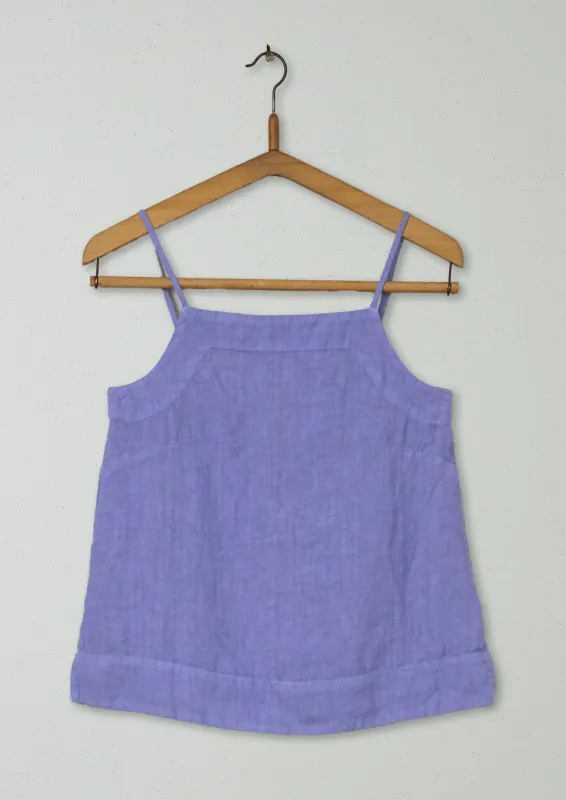 Reworn Linen Tank Size XS (685) | Iris sold by TOAST