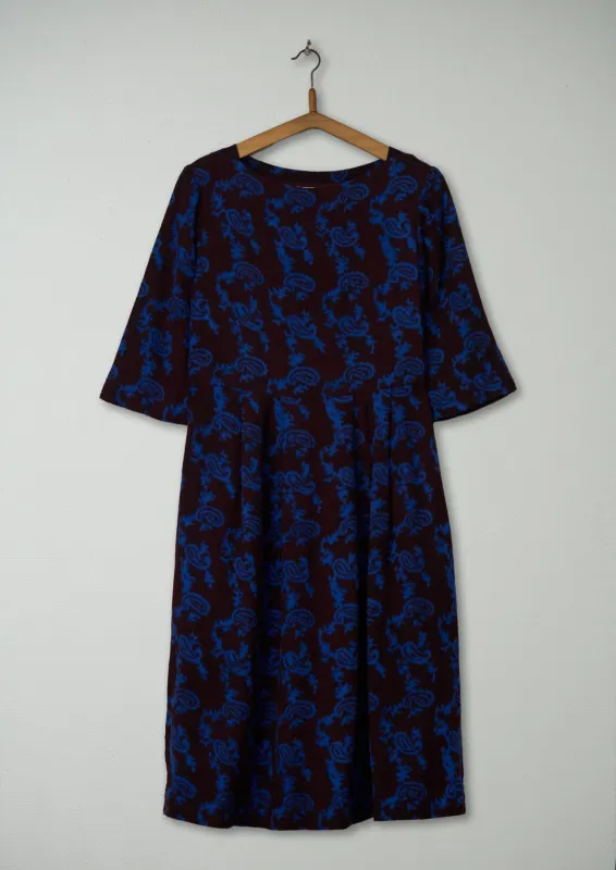 Reworn Paisley Print Wool Dress Size 10 (1179) | Multi sold by TOAST