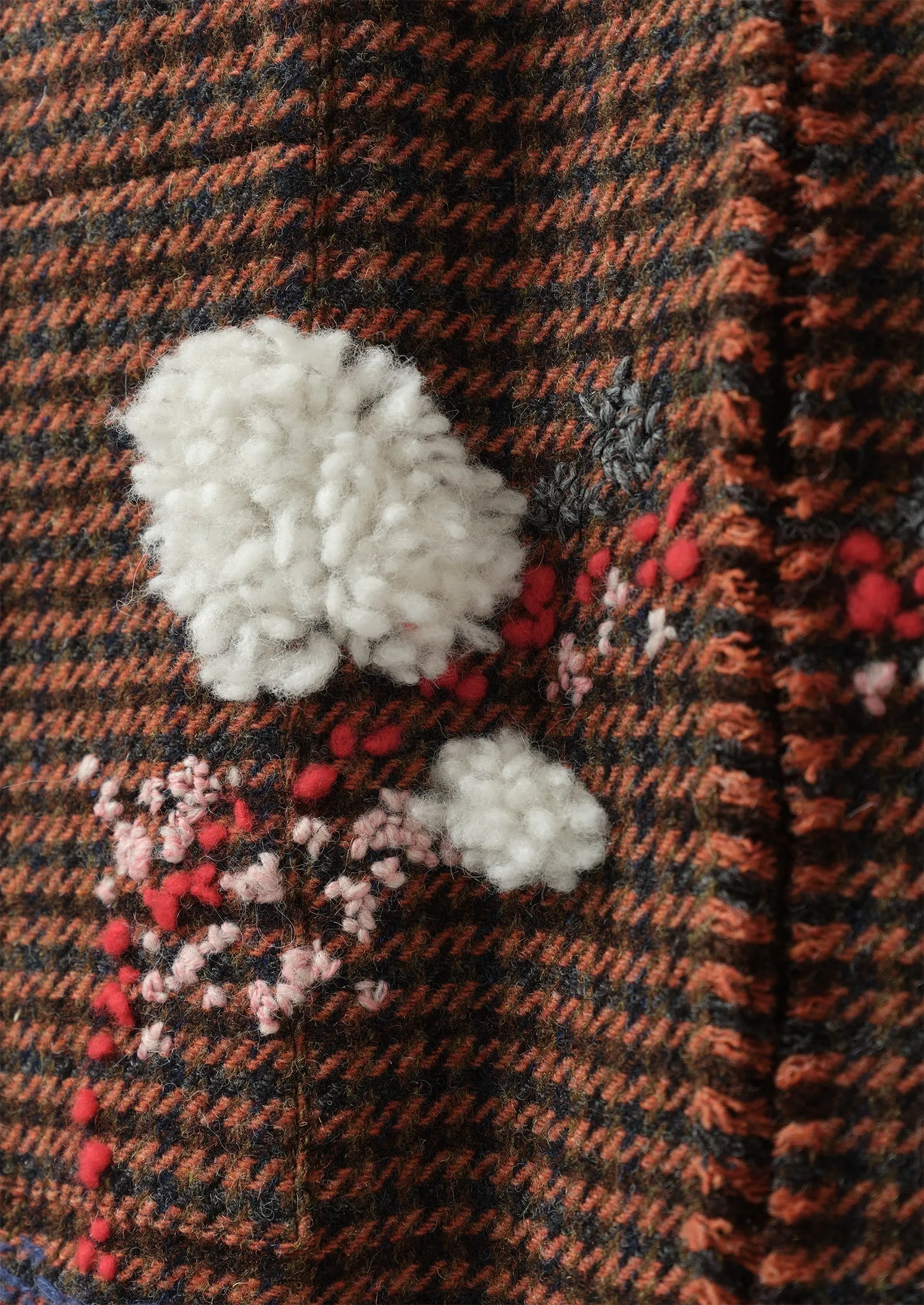 Renewed Frankie Wool Houndstooth Raglan Coat by Meta Struycken Size S (8) | Burnt Orange sold by TOAST product image thumbnail 4