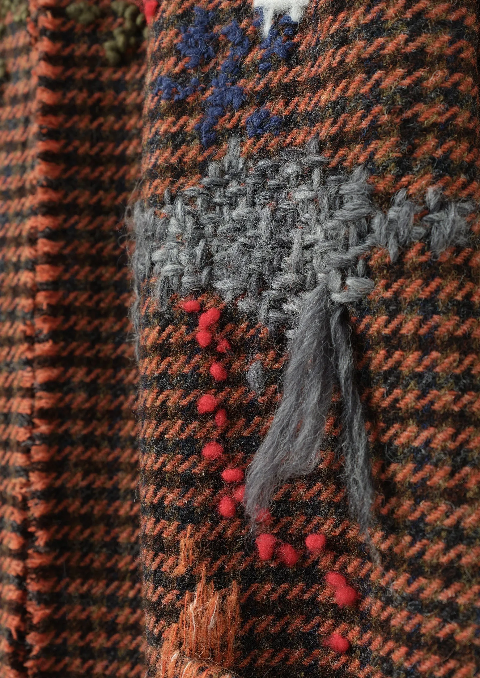 Renewed Frankie Wool Houndstooth Raglan Coat by Meta Struycken Size S (8) | Burnt Orange sold by TOAST product image thumbnail 5