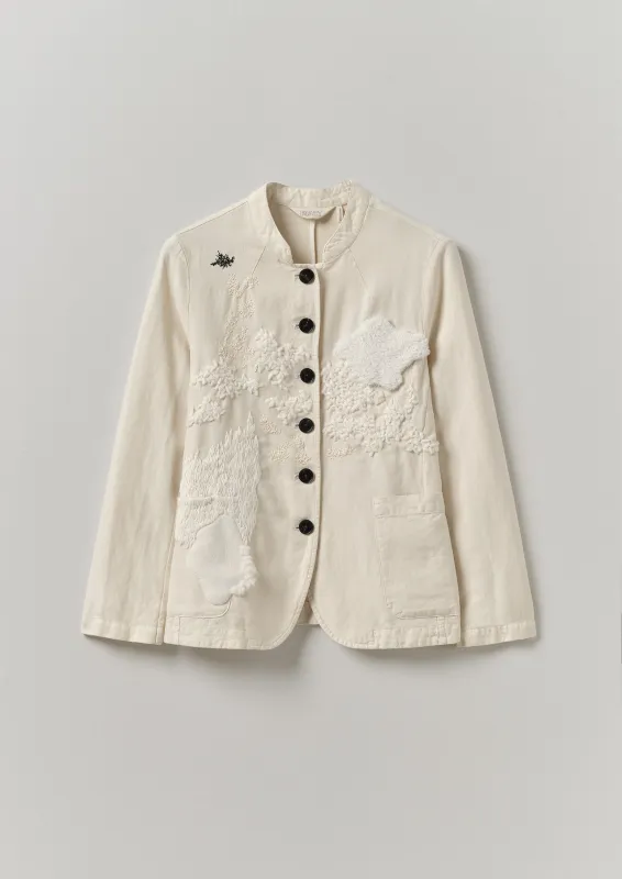 Renewed Cotton Linen Neat Jacket by Meta Struycken Size 10 (11) | Parchment sold by TOAST