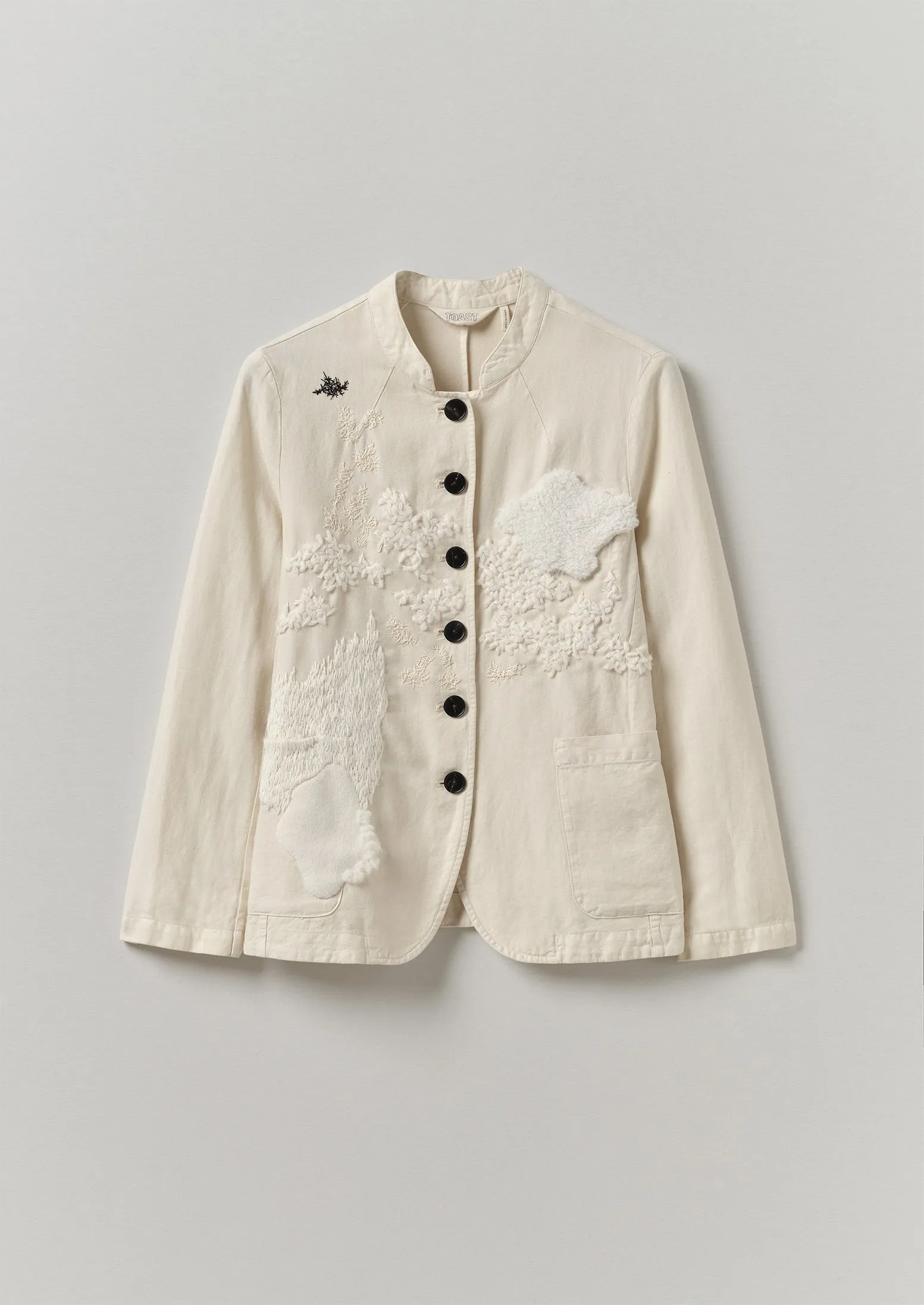 Renewed Cotton Linen Neat Jacket by Meta Struycken Size 10 (11) | Parchment sold by TOAST