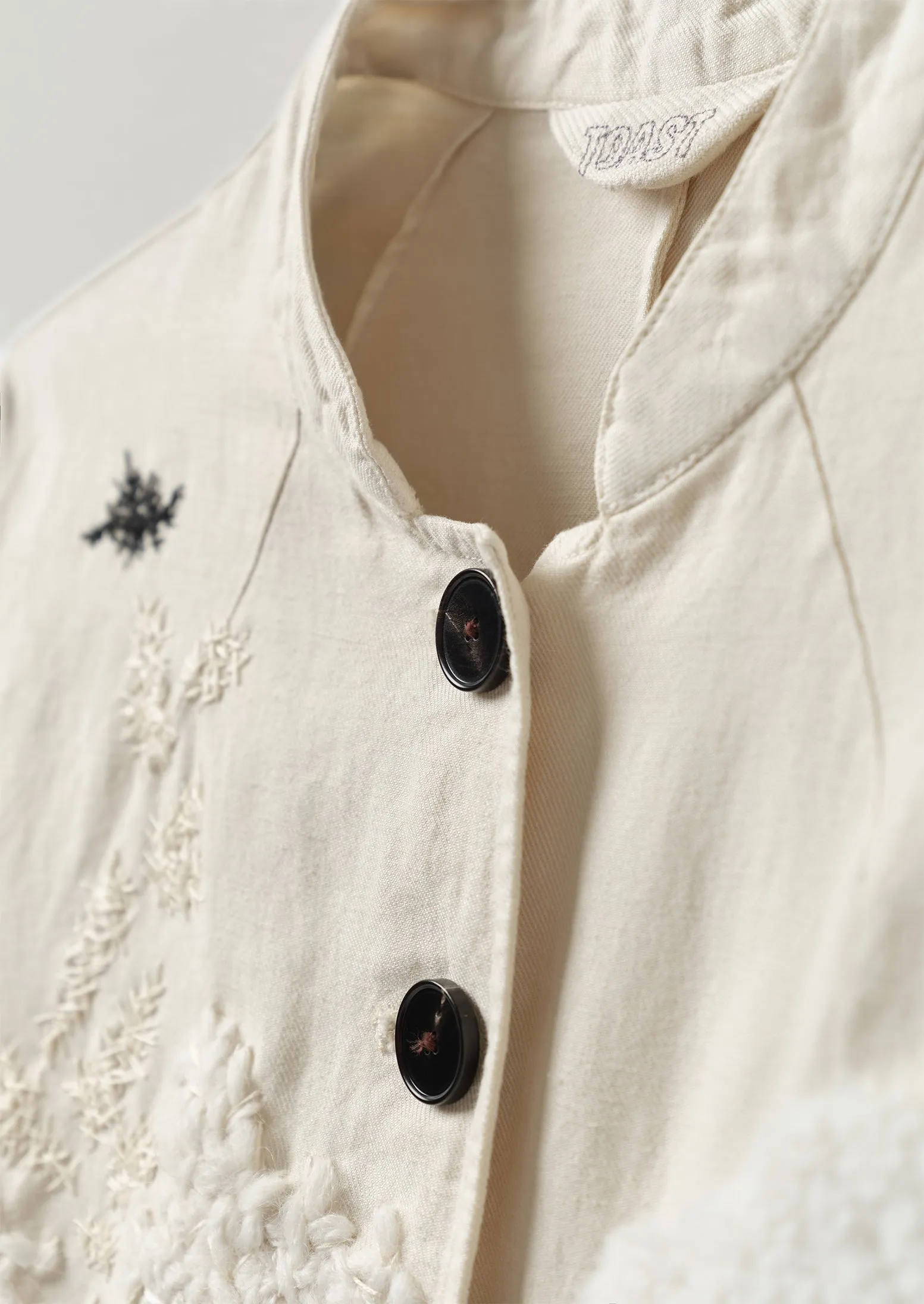 Renewed Cotton Linen Neat Jacket by Meta Struycken Size 10 (11) | Parchment sold by TOAST product image thumbnail 3