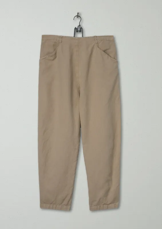 Reworn Cotton Linen Trousers Size 8 (693) | Desert sold by TOAST
