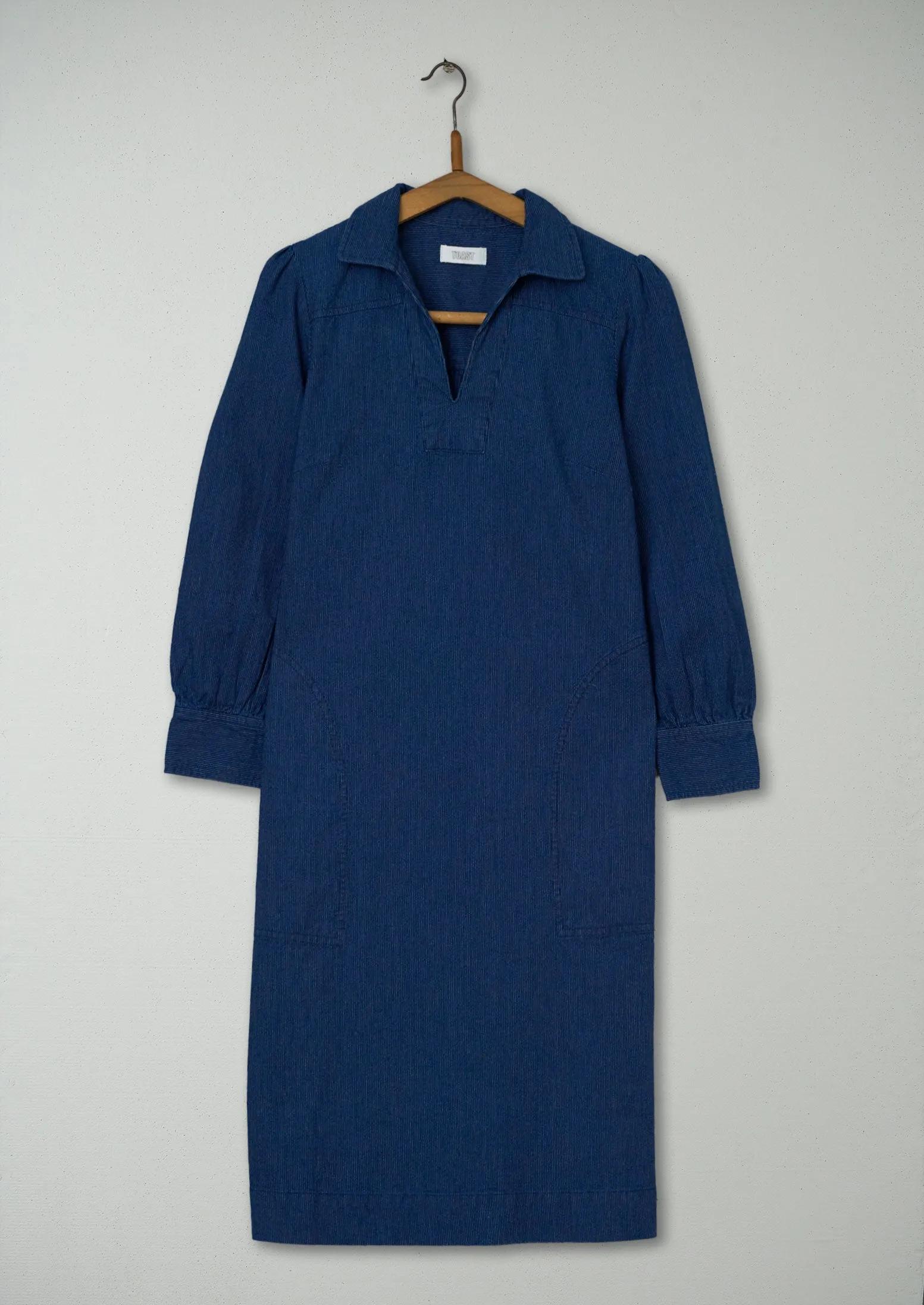 Reworn Cotton Smock Dress Size 8 (1239) | Royal Blue sold by TOAST