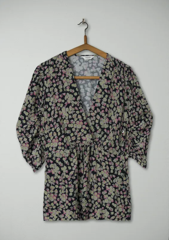 Reworn Floral Print Top Size 6 (702) | Multi sold by TOAST