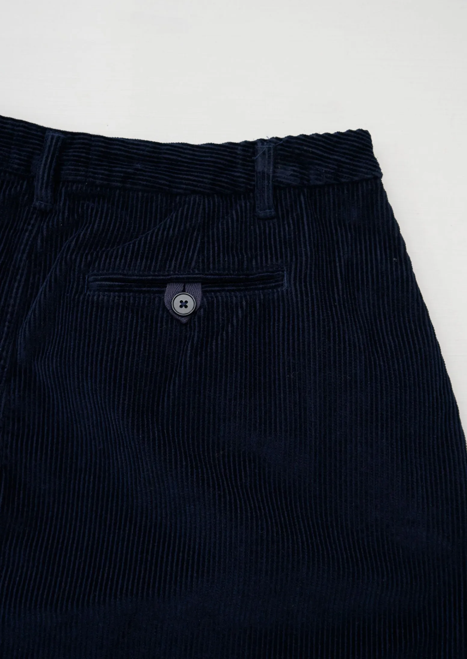 Reworn Cord Pleat Skirt Size 16 (217) | Navy sold by TOAST product image thumbnail 2