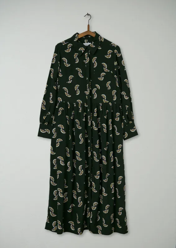 Reworn Fan Print Dress Size 8 (1259) | Black Olive sold by TOAST