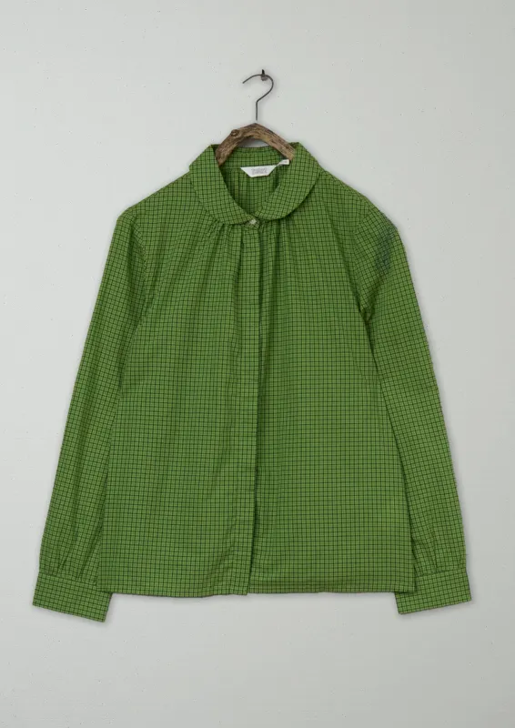 Renewed Anja Check Cotton Shirt Size 14 (64) | Green sold by TOAST