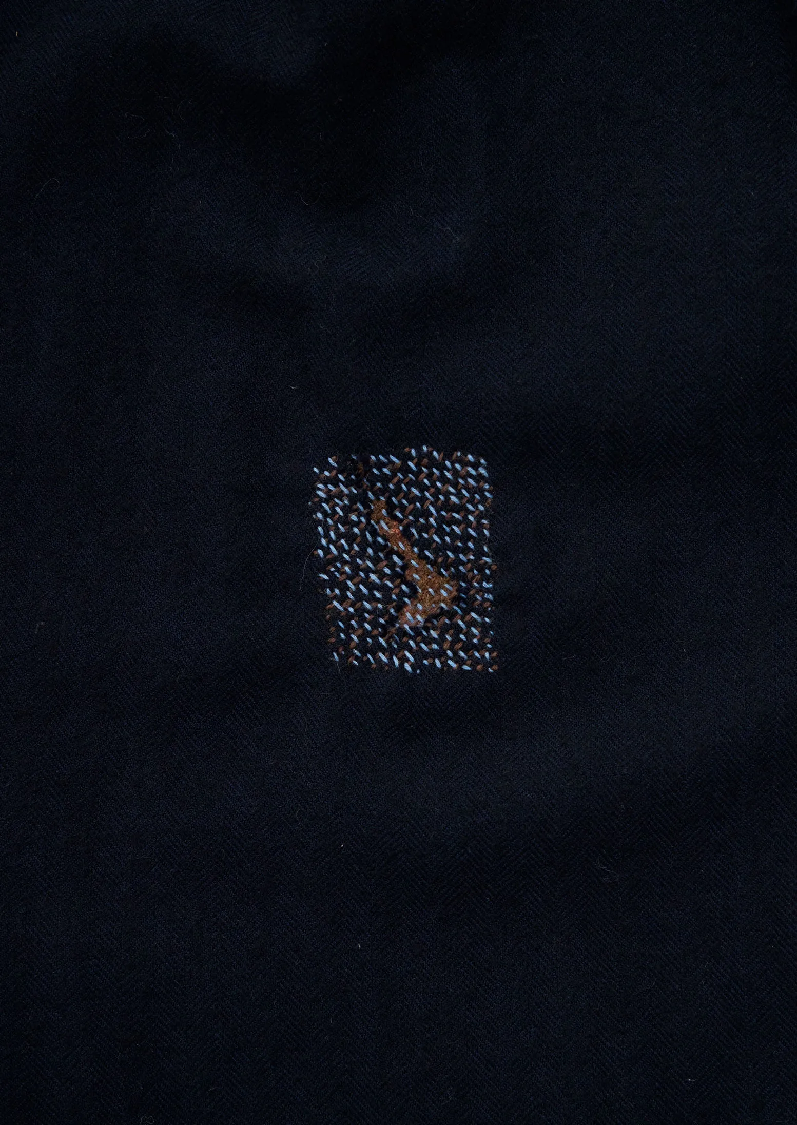 Renewed Cotton Wool Herringbone Pull on Trousers Size XS (53) | Dark Navy sold by TOAST product image thumbnail 3