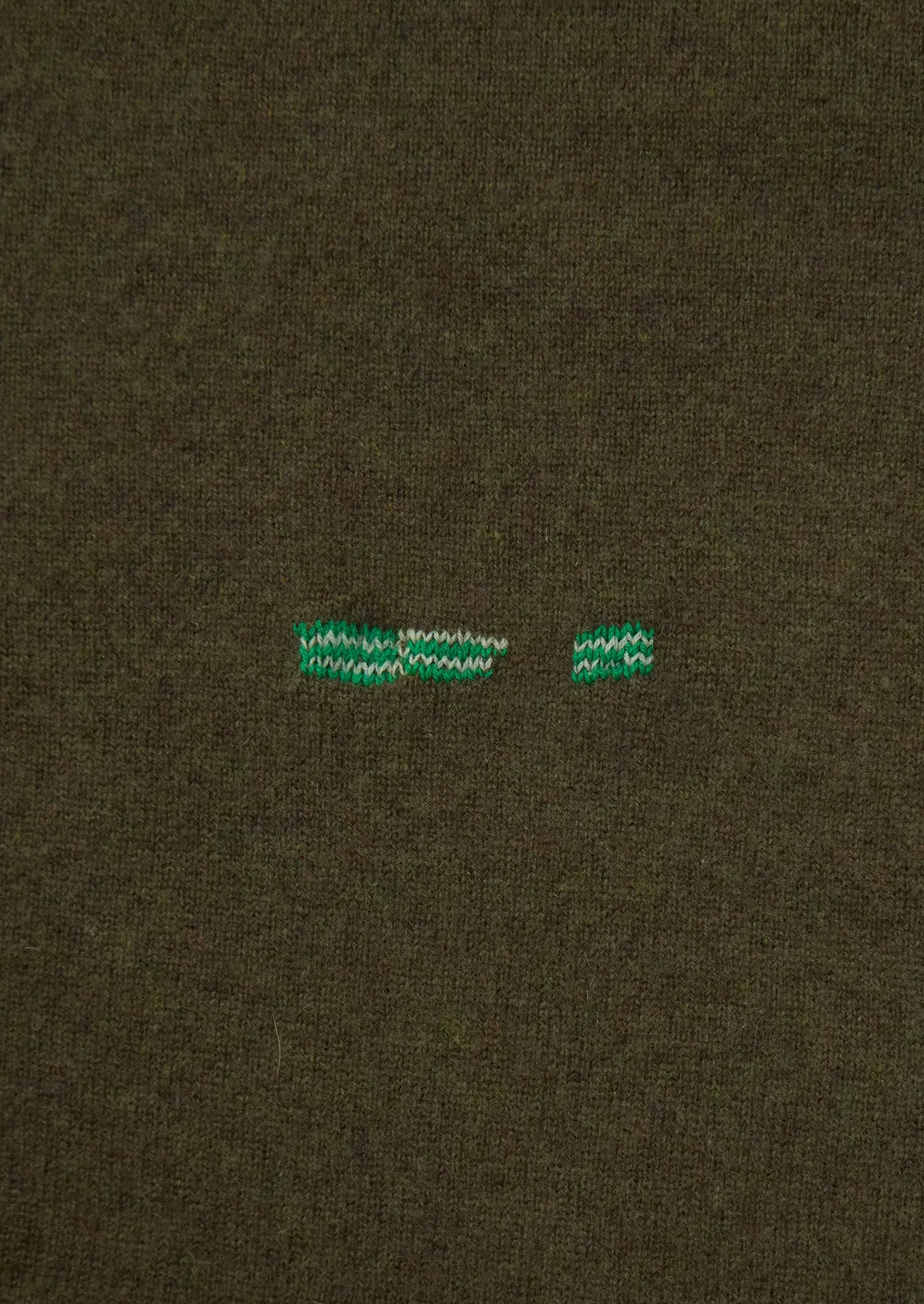 Fine Wool Cashmere Half Sleeve Sweater Size M (10) | Olive Melange sold by TOAST product image thumbnail 3