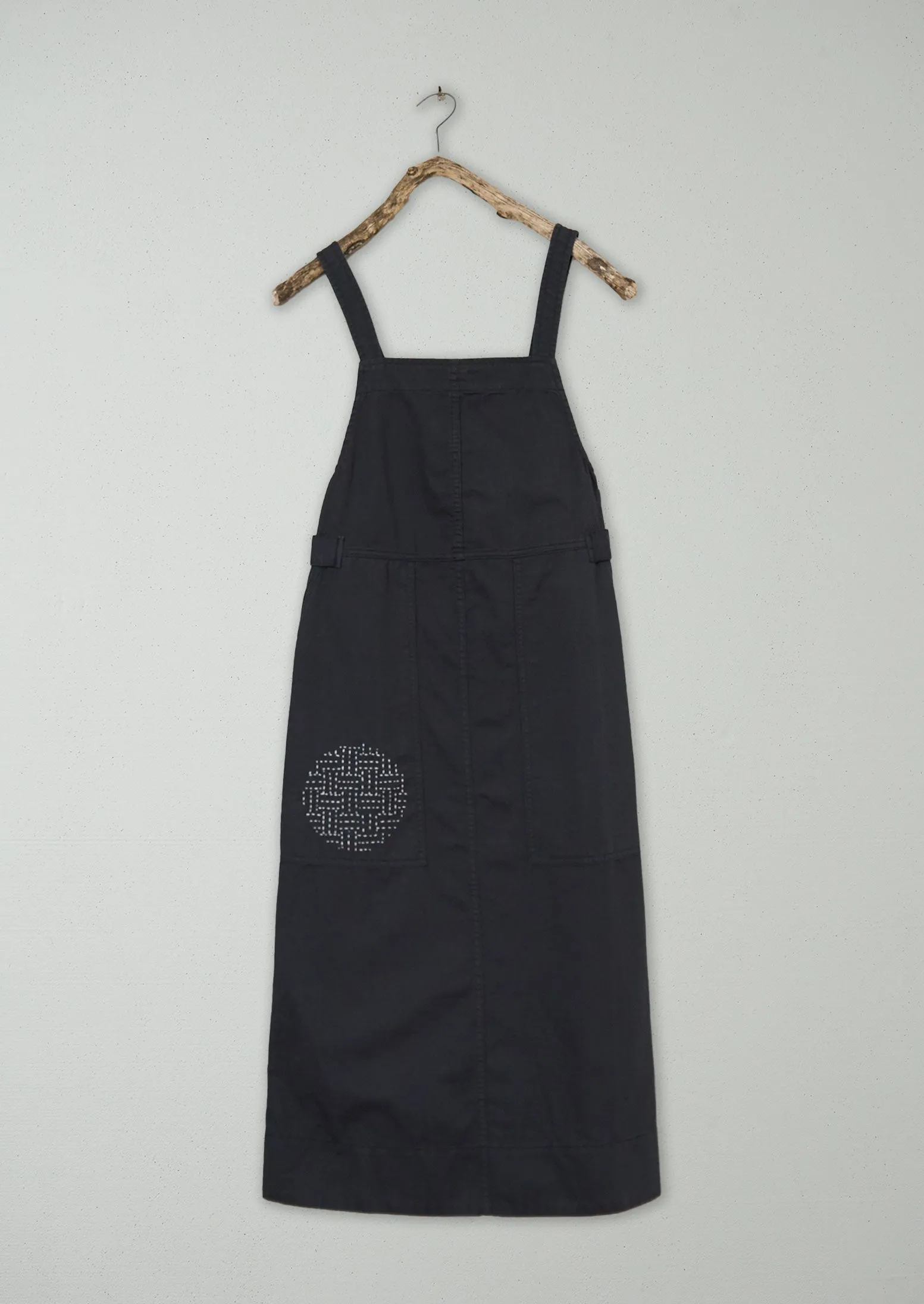Renewed Cotton Linen Pinafore Dress Size 6 (118) | Slate Blue sold by TOAST