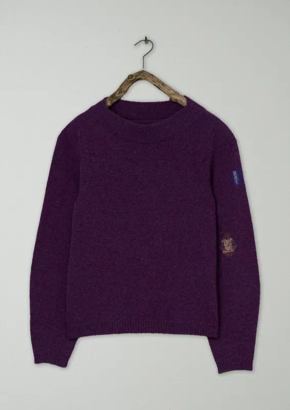 Renewed Boat Neck Wool Sweater Size XS (44) | Amethyst sold by TOAST