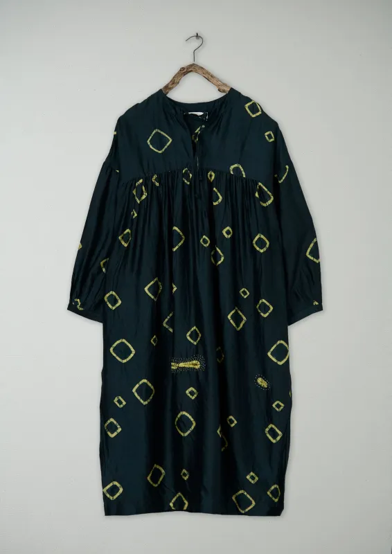 Renewed Hand Shibori Silk Dress XS (115) | Multi sold by TOAST