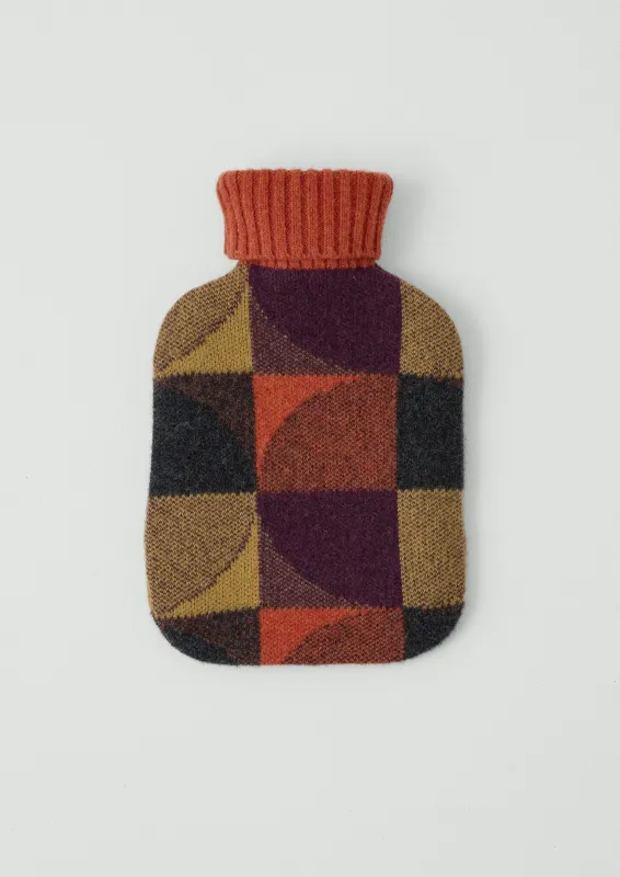 Forte Wool Hot Water Bottle Cover | Ember/Soft Olive sold by TOAST
