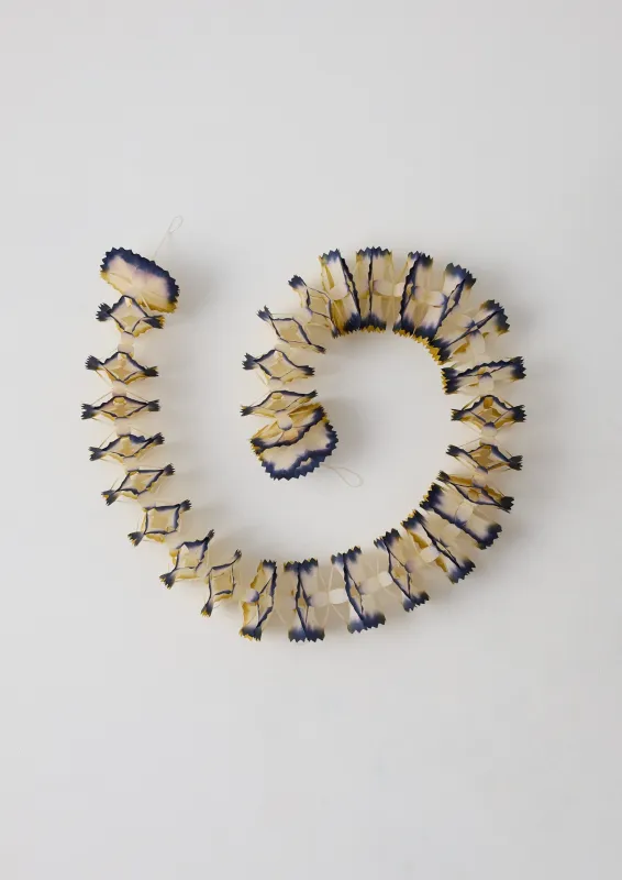 Dip Dyed Paper Streamer | Indigo/Chartreuse sold by TOAST