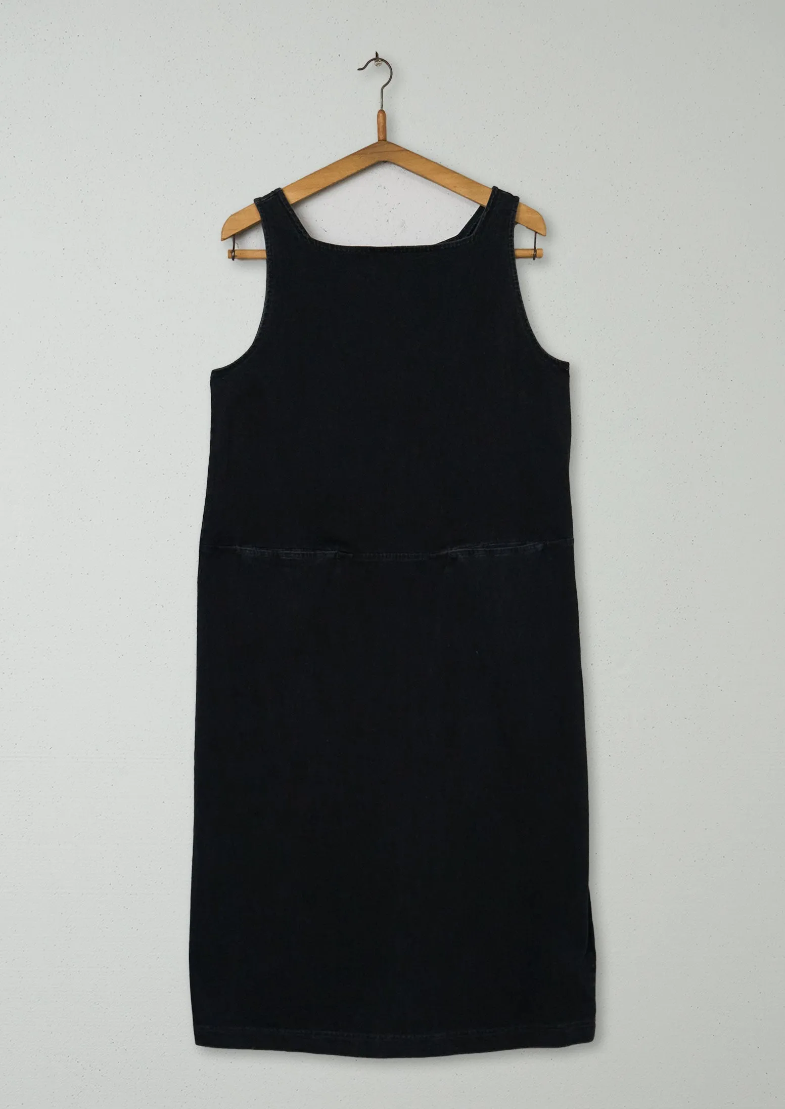 Reworn Button Back Cotton Dress Size M (1158) | Washed Black sold by TOAST