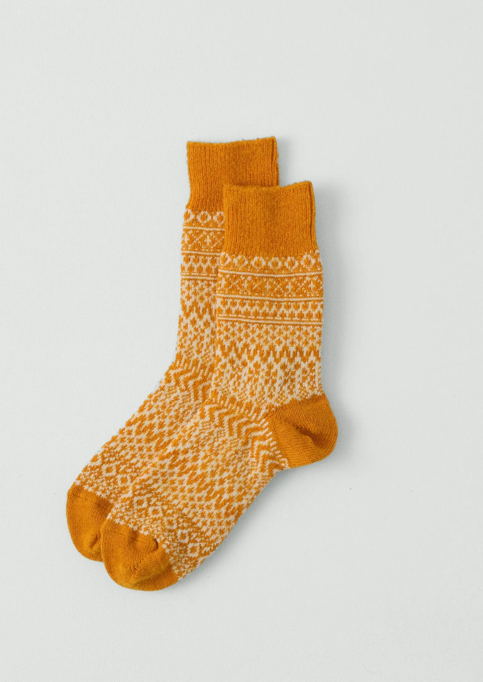 Nishiguchi Kutsushita Wool Socks | Lantern Orange sold by TOAST
