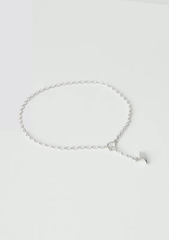 Sally Lacock Pod Toggle Silver Necklace | Silver sold by TOAST