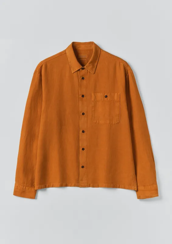 Lyocell Linen Herringbone Shirt | Light Umber sold by TOAST