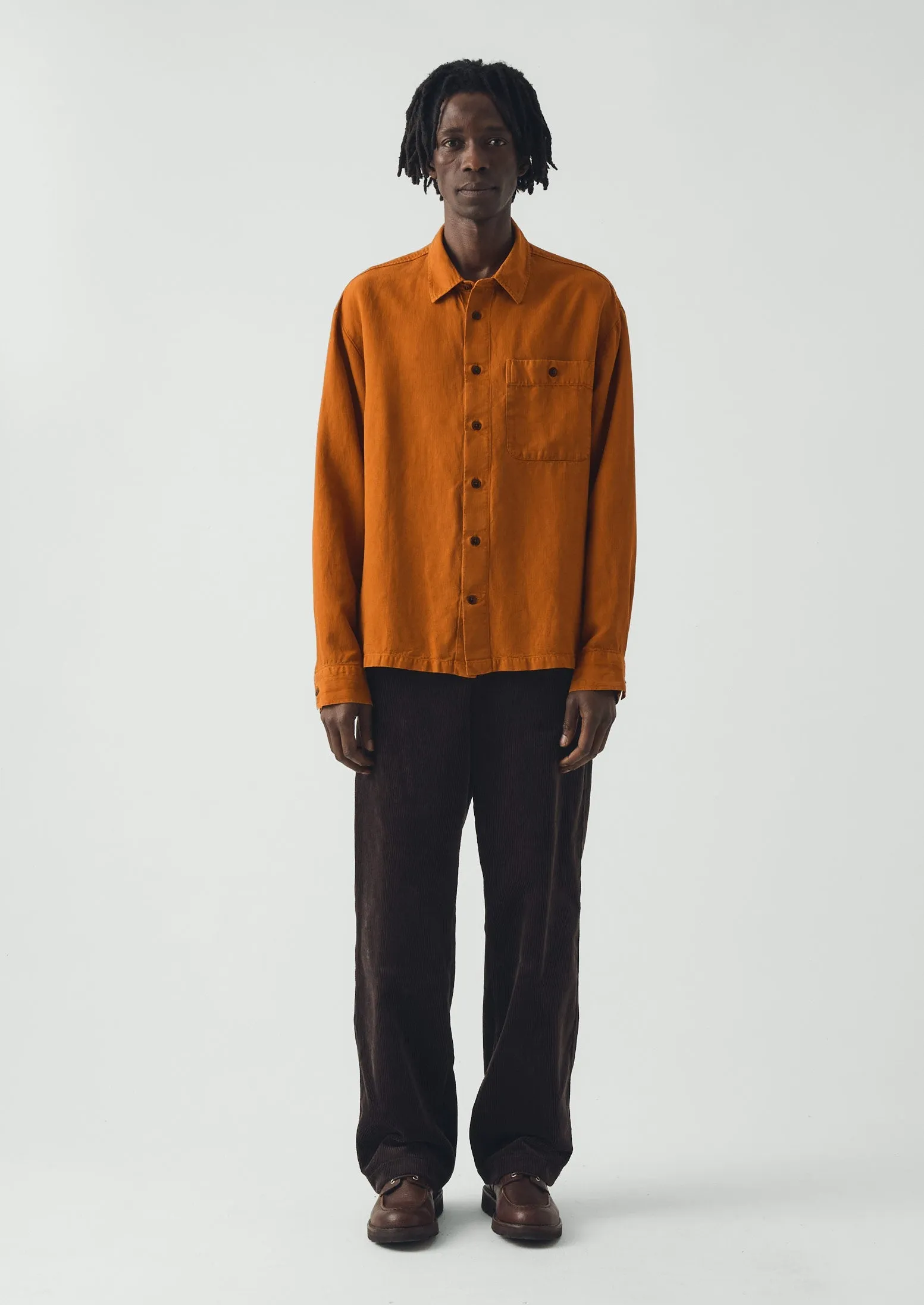 Lyocell Linen Herringbone Shirt | Light Umber sold by TOAST product image thumbnail 2