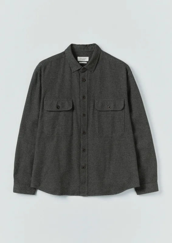 Brushed Cotton Workwear Shirt | Charcoal Grey sold by TOAST