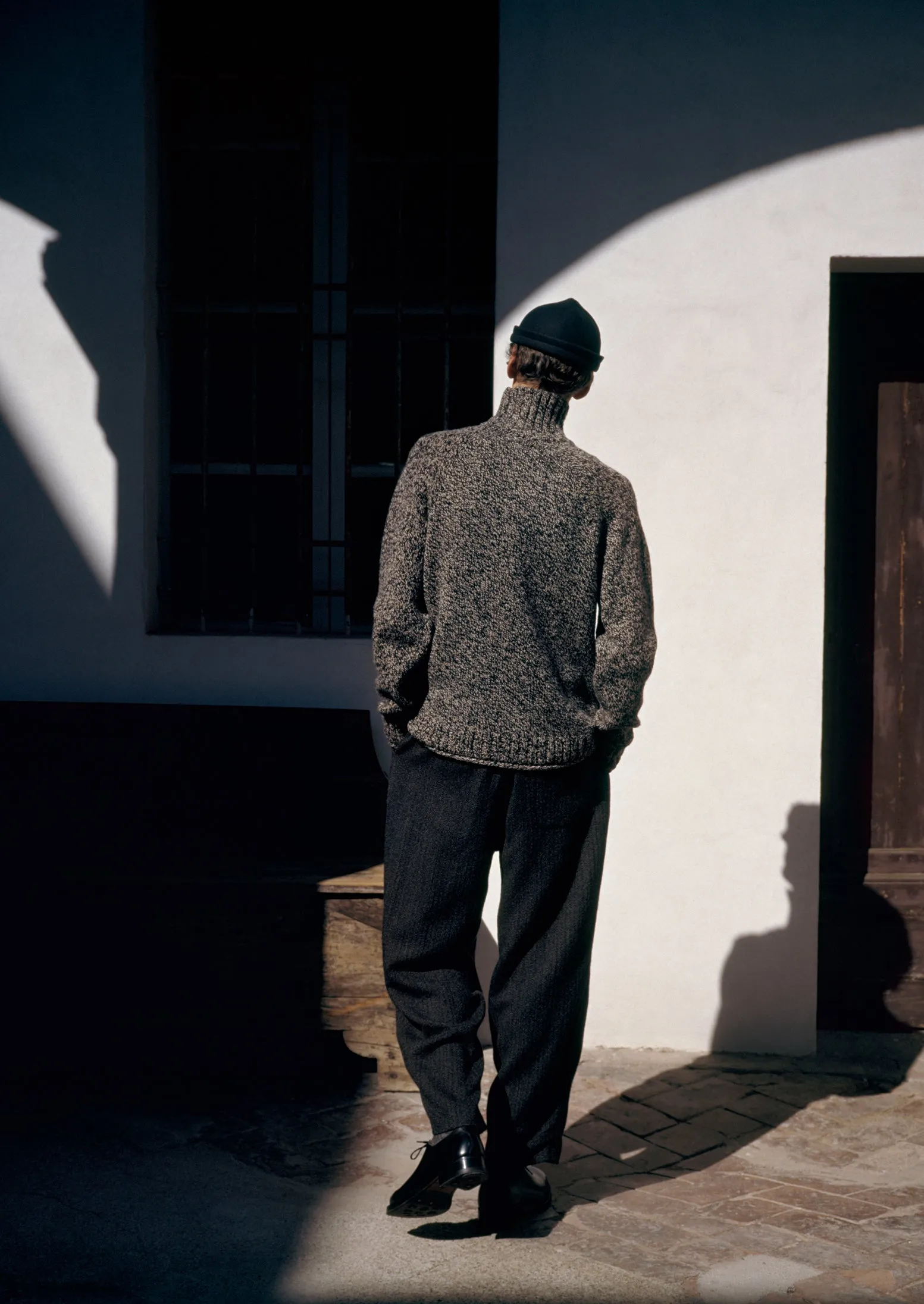 Marl Donegal Roll Neck Sweater | Granite Marl sold by TOAST product image thumbnail 3