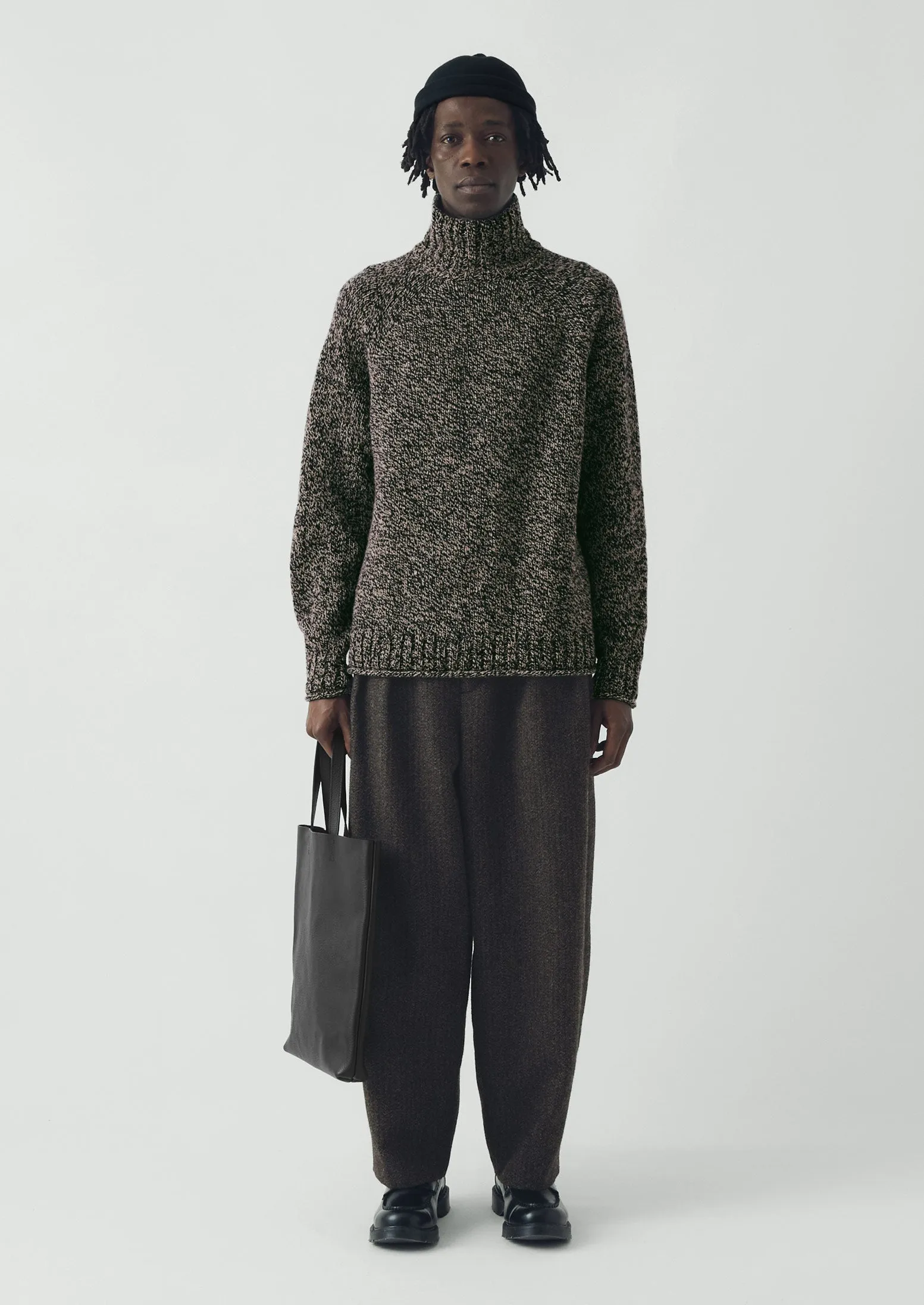 Marl Donegal Roll Neck Sweater | Granite Marl sold by TOAST product image thumbnail 4