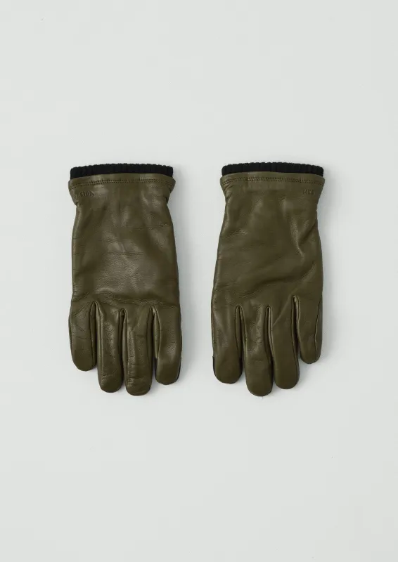 Hestra John Leather Gloves | Loden sold by TOAST