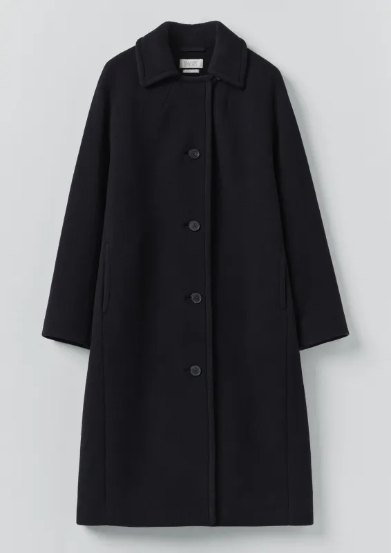 Wool Conservatoire Coat | Deep Navy sold by TOAST