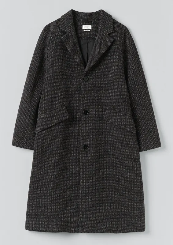 Textured Tweed Wool Overcoat | Iron Grey sold by TOAST
