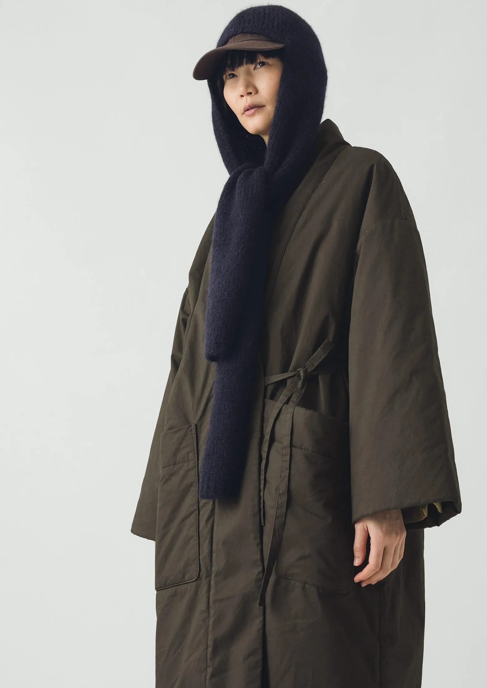 Lofty Alpaca Hooded Scarf | Dark Navy sold by TOAST product image thumbnail 2