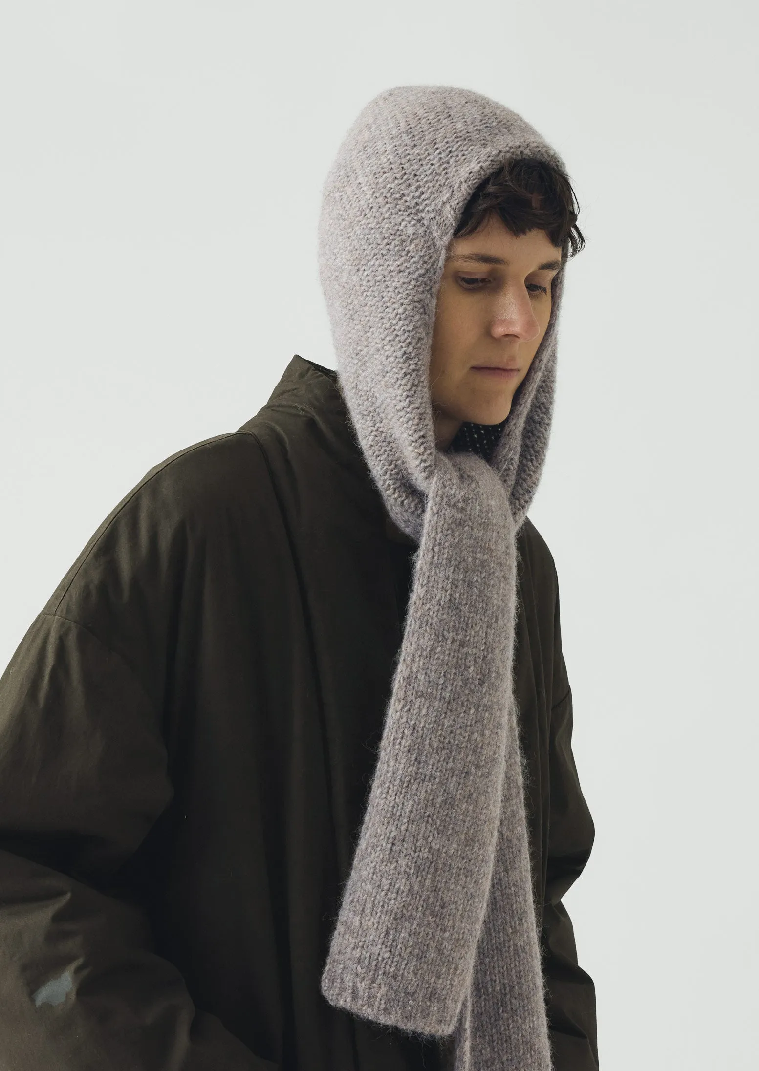 Lofty Alpaca Hooded Scarf | Stone sold by TOAST product image thumbnail 2