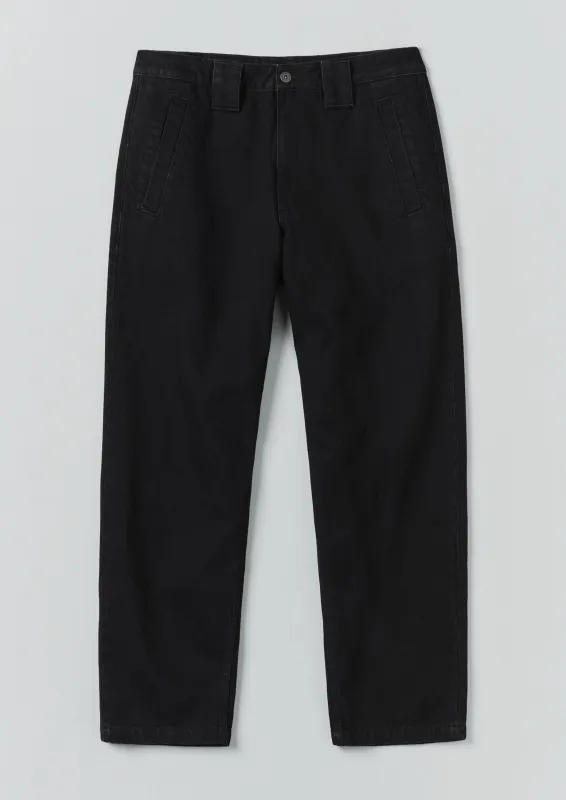 Elliot Denim Tapered Trousers | Carbon Black sold by TOAST