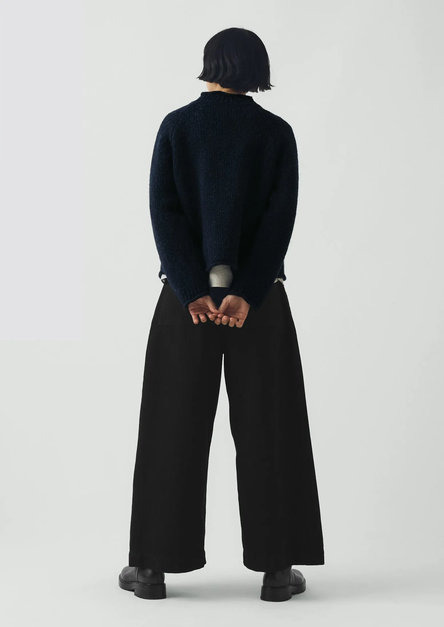 Orla Donegal Wool Sweater | Navy sold by TOAST product image thumbnail 4