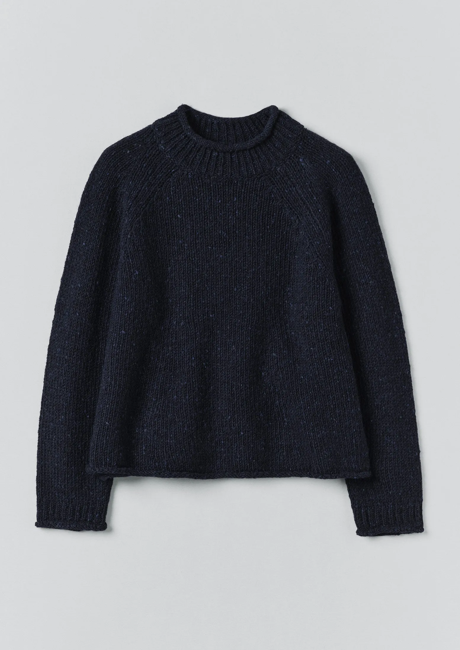 Orla Donegal Wool Sweater | Navy sold by TOAST
