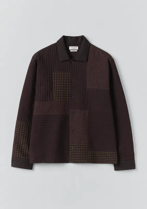 Patchwork Kantha Stitch Shirt | Black Walnut sold by TOAST