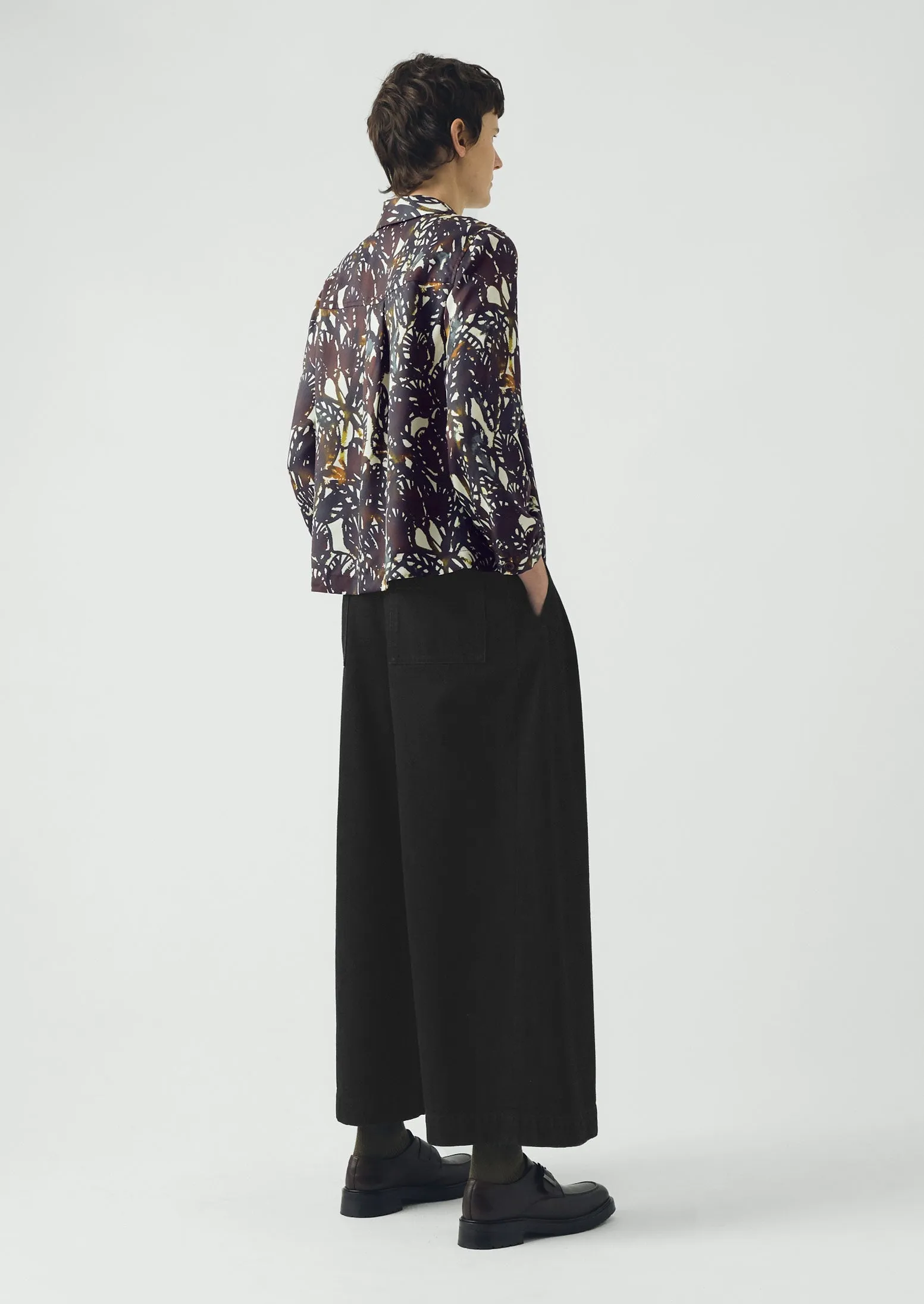 Baya Dappled Leaves Print Shirt | Chestnut sold by TOAST product image thumbnail 4