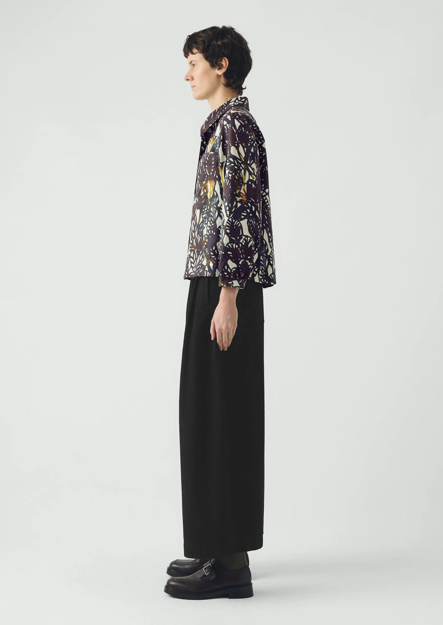 Baya Dappled Leaves Print Shirt | Chestnut sold by TOAST product image thumbnail 3