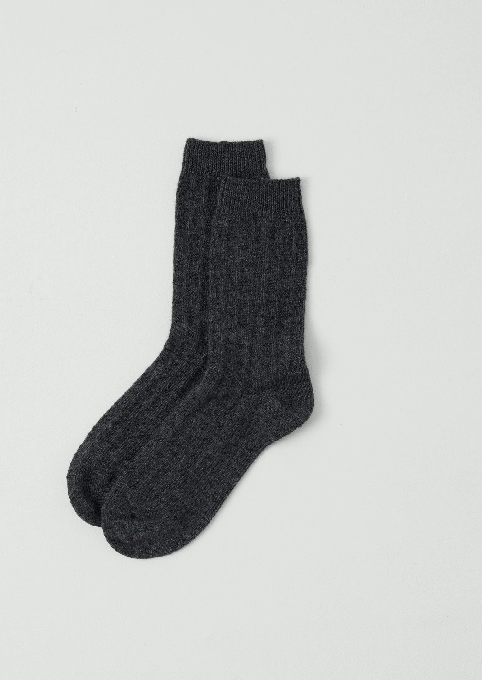 Wool Spot Socks | Grey Melange sold by TOAST